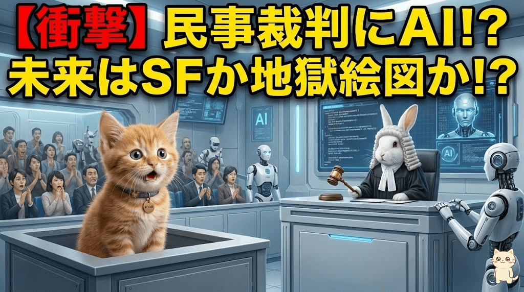 【衝撃】民事裁判にAI！？未来はSFか地獄絵図か！？