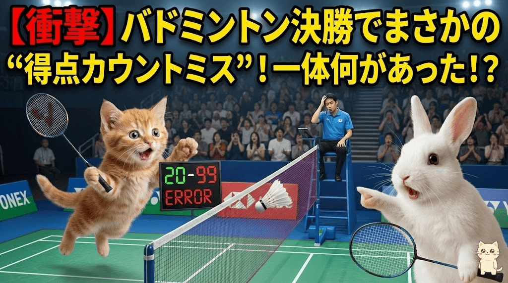 【衝撃】バドミントン決勝でまさかの"得点カウントミス"！一体何があった！？