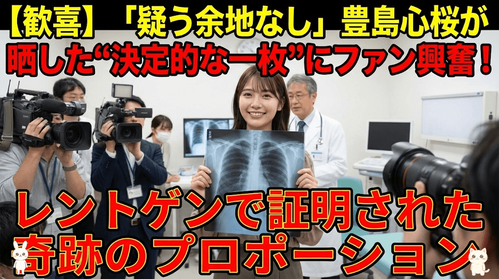 【歓喜】「疑う余地なし」豊島心桜が晒した"決定的な一枚"にファン興奮！レントゲンで証明された奇跡のプロポーション