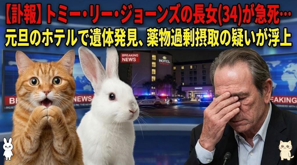 【衝撃】トミー・リー・ジョーンズ長女(34)が急死…薬物過剰摂取の疑い…！