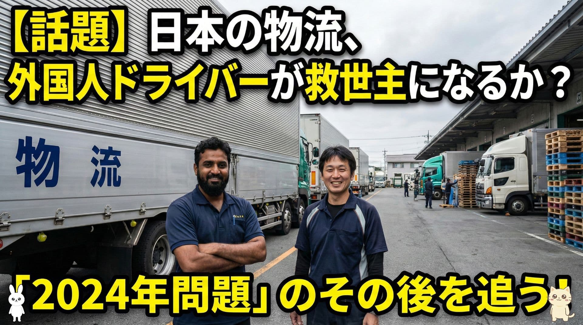【話題】日本の物流、外国人ドライバーが救世主になるか？「2024年問題」のその後を追う！