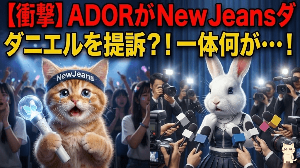 【衝撃】ADORがNewJeansダニエルを提訴?!一体何が…!