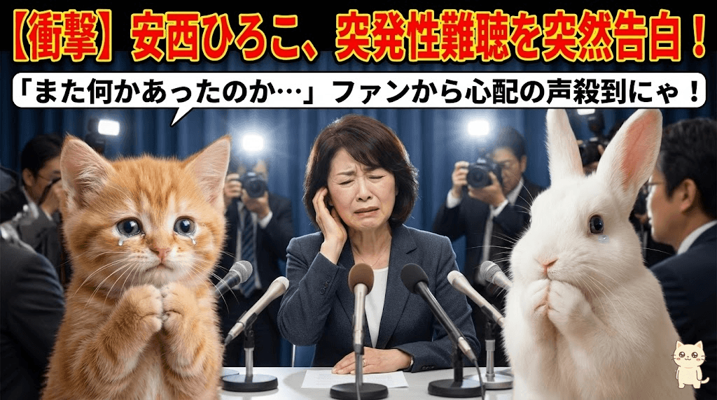 【衝撃】安西ひろこ、突発性難聴を突然告白!「また何かあったのか…」ファンから心配の声殺到にゃ!