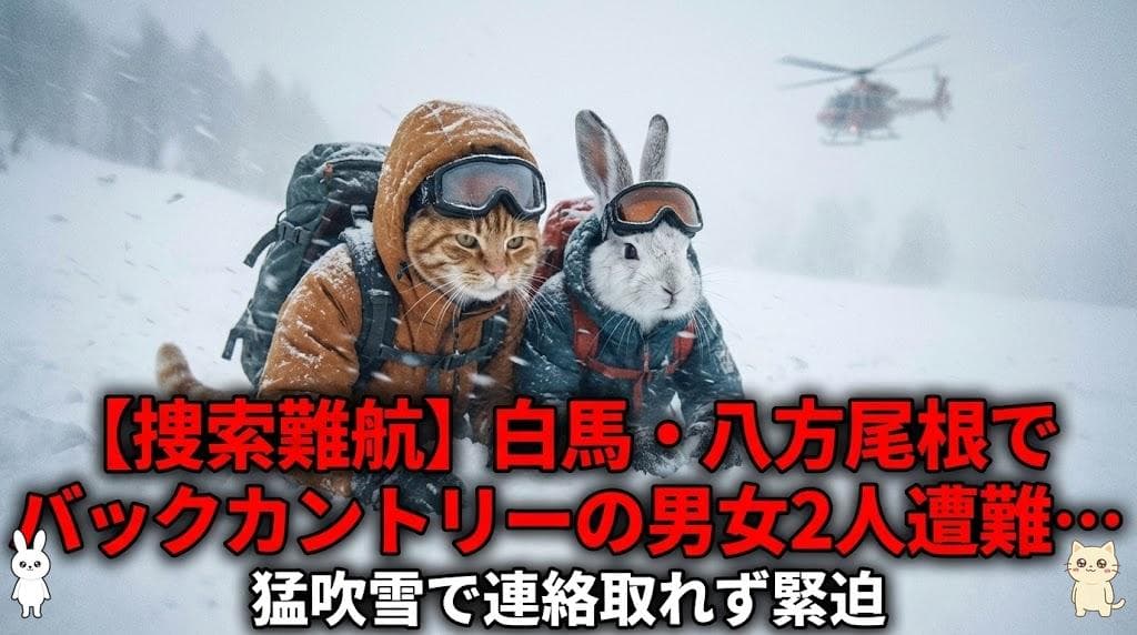 【衝撃】白馬・八方尾根でバックカントリー遭難!猛吹雪で連絡途絶え…一体どうなる!?