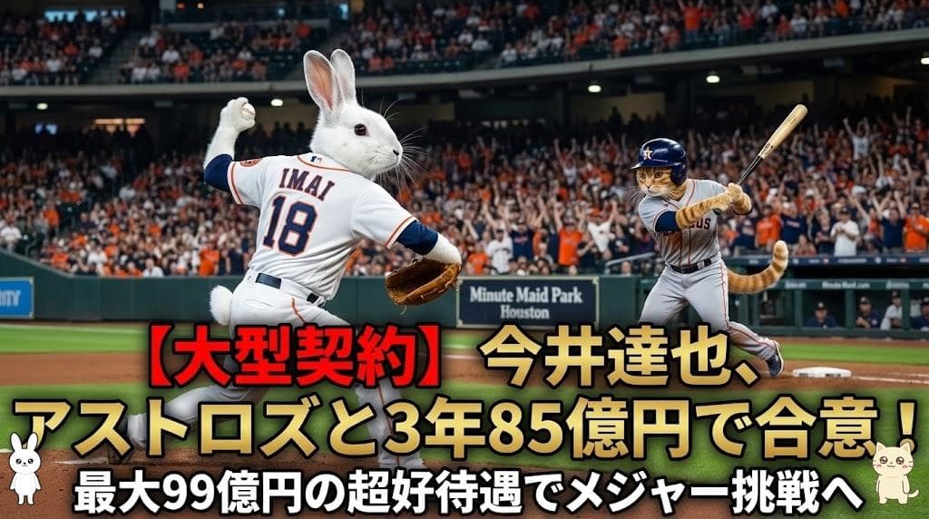 【衝撃】今井達也、アストロズと電撃契約!最大99億円の超ド級メガディールに日本中が騒然!