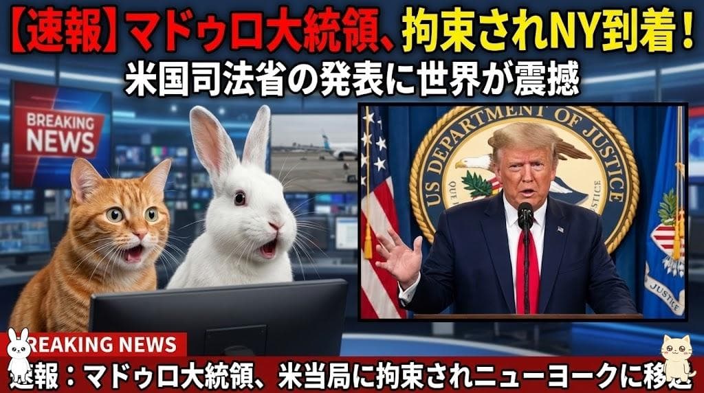 【衝撃】マドゥロ大統領、逮捕劇!トランプ氏のSNS投稿に世界が騒然!