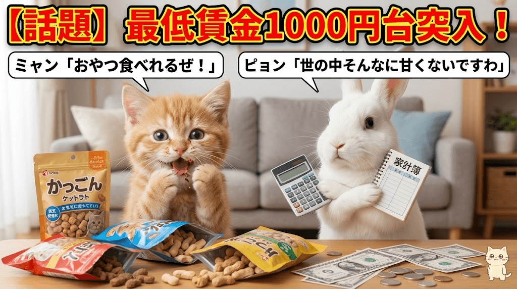 【話題】最低賃金1000円台突入!ミャン「おやつ食べれるぜ!」ピョン「世の中そんなに甘くないですわ」
