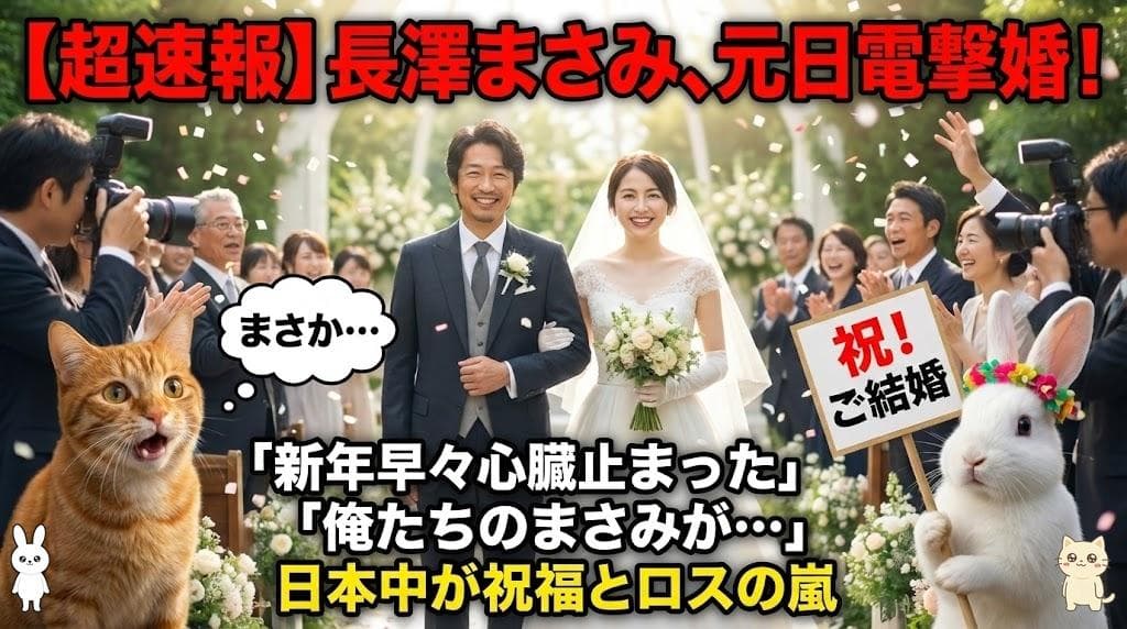 【衝撃】長澤まさみ、元日に電撃結婚!福永壮志監督と!まさみロス民、新年早々大パニック!